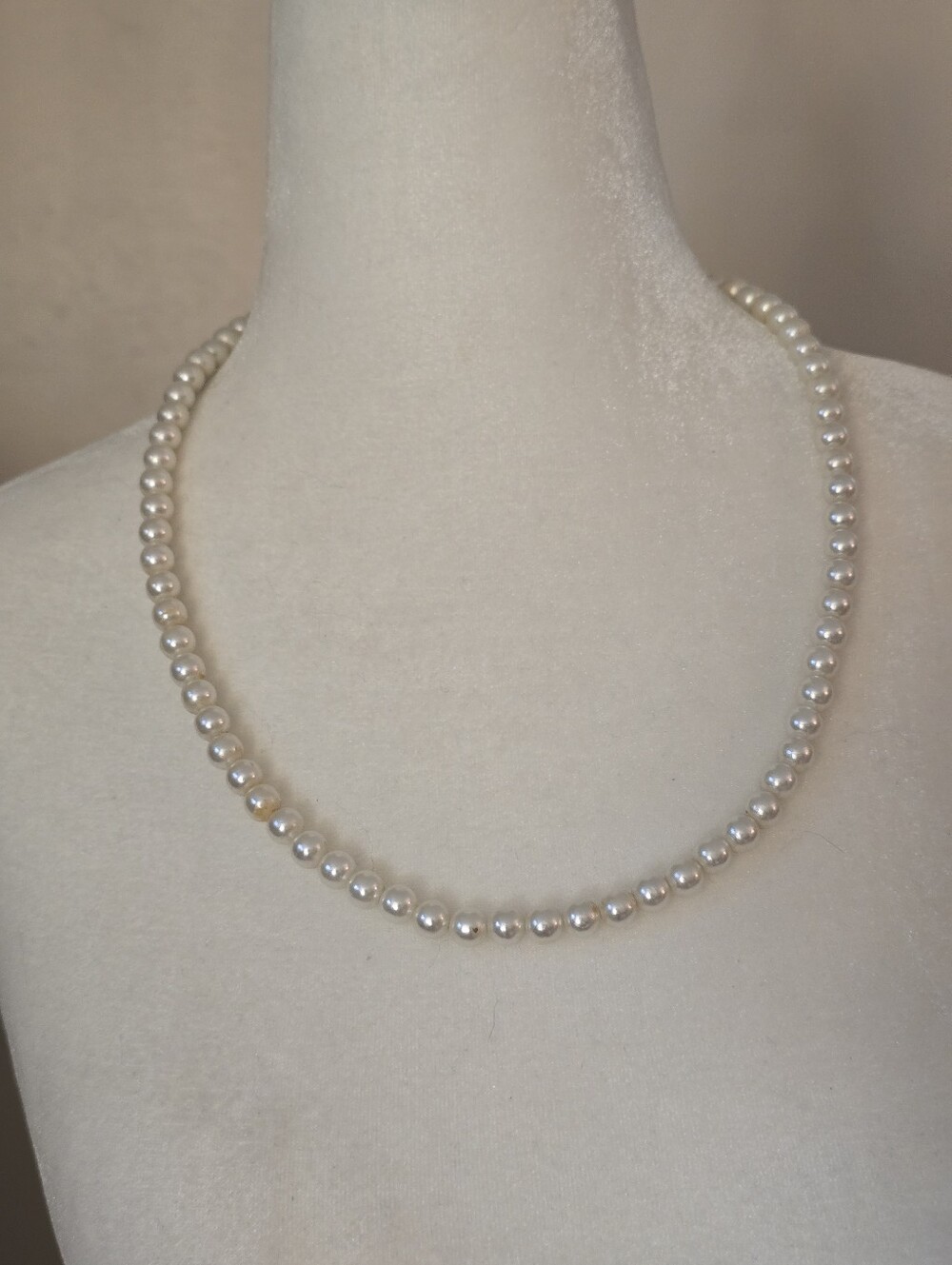 Classic White Pearl Strand Necklace - Elegant Timeless Style